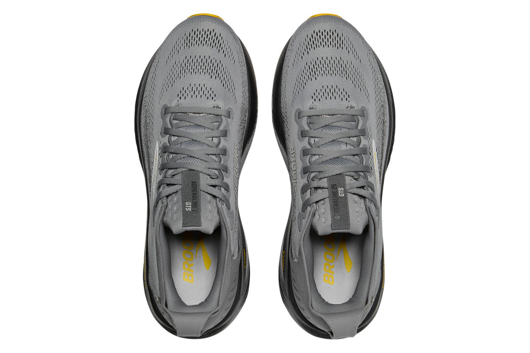 Brooks Adrenaline GTS 25 2E Primer Grey/Ebony/Jasmin Mens #color_grey-dark-grey