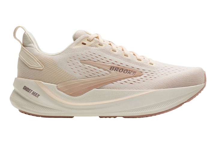 Brooks Ghost Max 4 B Arctic Wolf/Rose/Coconut Womens #color_brown-beige