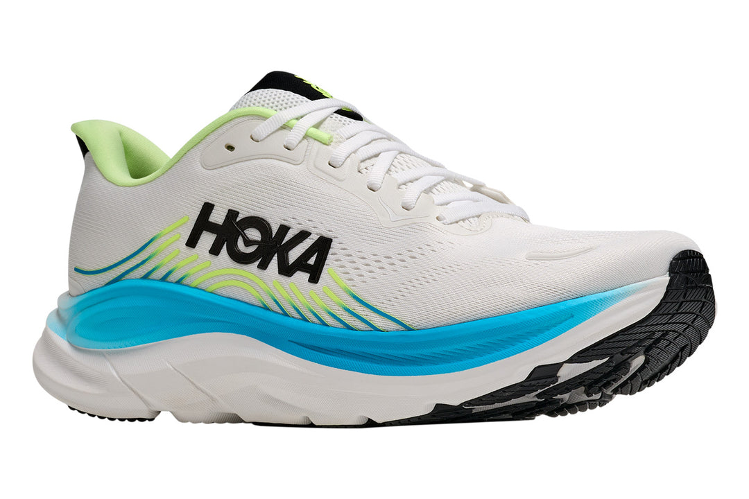 Hoka Clifton 11 D Frost/Black Mens #color_white-multi-blues-greens