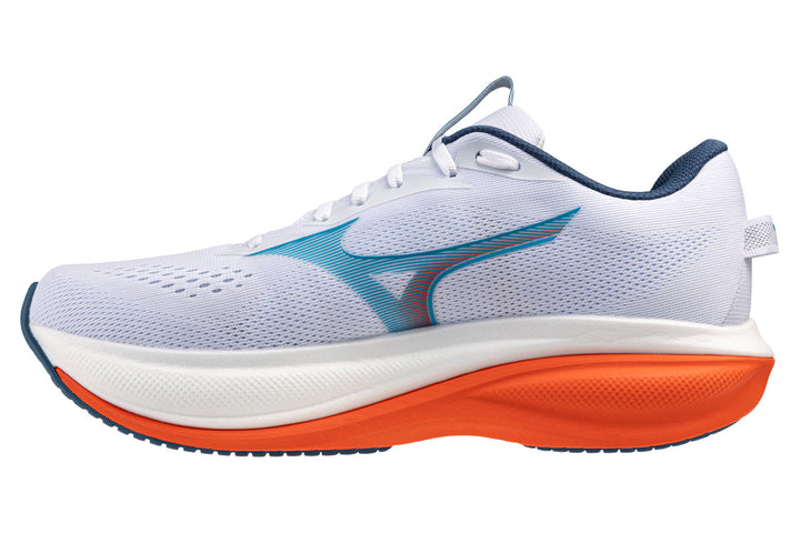 Mizuno Wave Rider 30 2E White/Blue Jewel/Orange.com Mens #color_white-multi