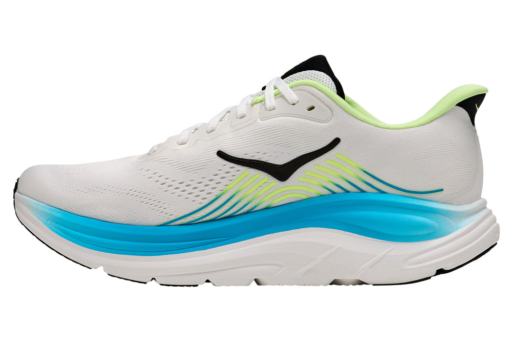 Hoka Clifton 11 D Frost/Black Mens #color_white-multi-blues-greens