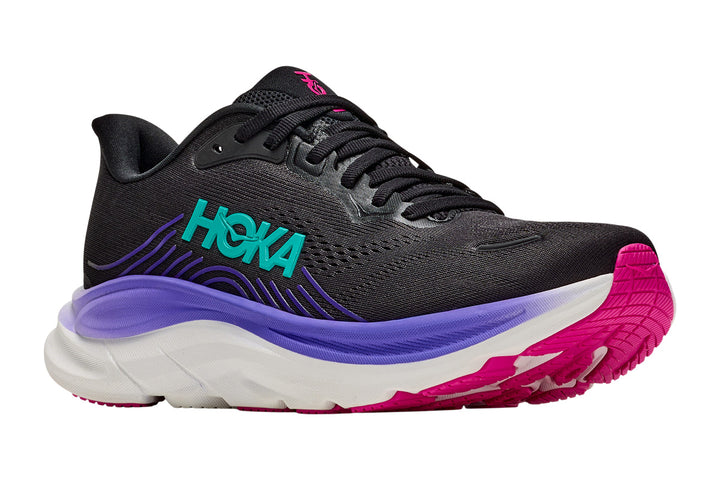 Hoka Clifton 11 B Black/Neon Nebula Womens #color_black-multi-purples