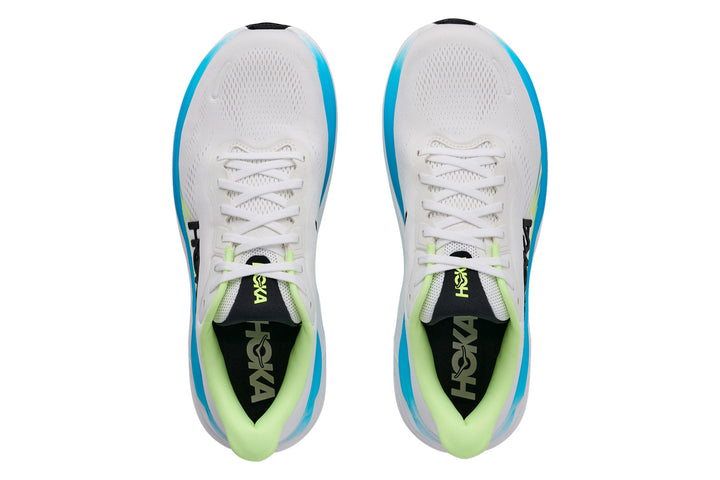 Hoka Clifton 11 D Frost/Black Mens #color_white-multi-blues-greens