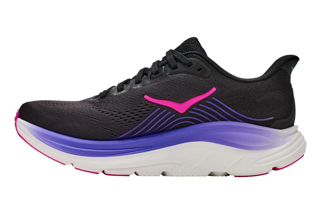 Hoka Clifton 11 B Black/Neon Nebula Womens #color_black-multi-purples