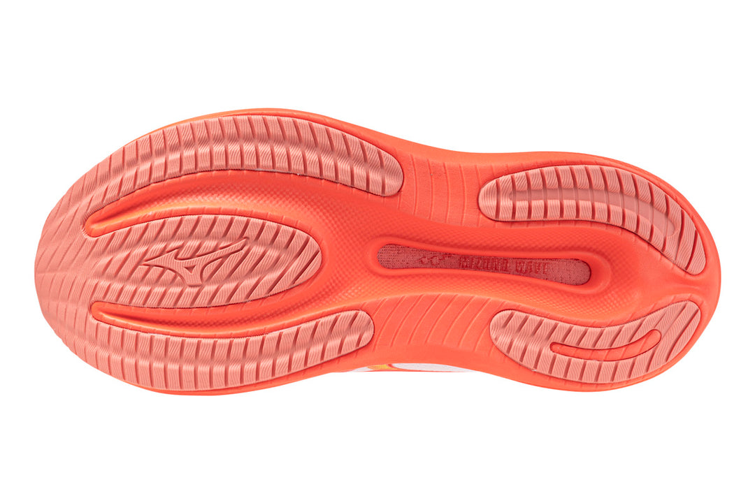 Mizuno Wave Rider 30 D White/Flamingo Coral/Lime Pulp Womens #color_white-multi