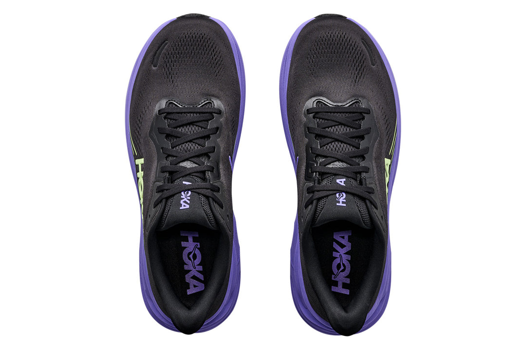 Hoka Clifton 11 D Black/Neon Yuzu Mens #color_black-multi-purples