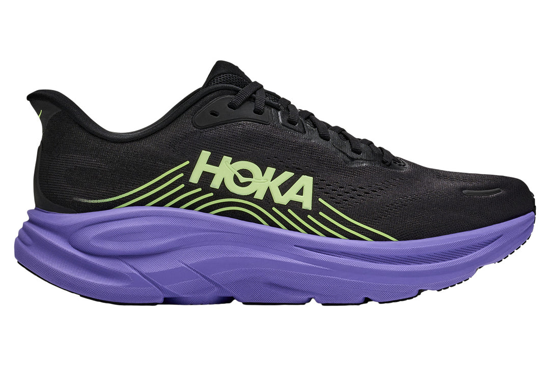 Hoka Clifton 11 D Black/Neon Yuzu Mens #color_black-multi-purples