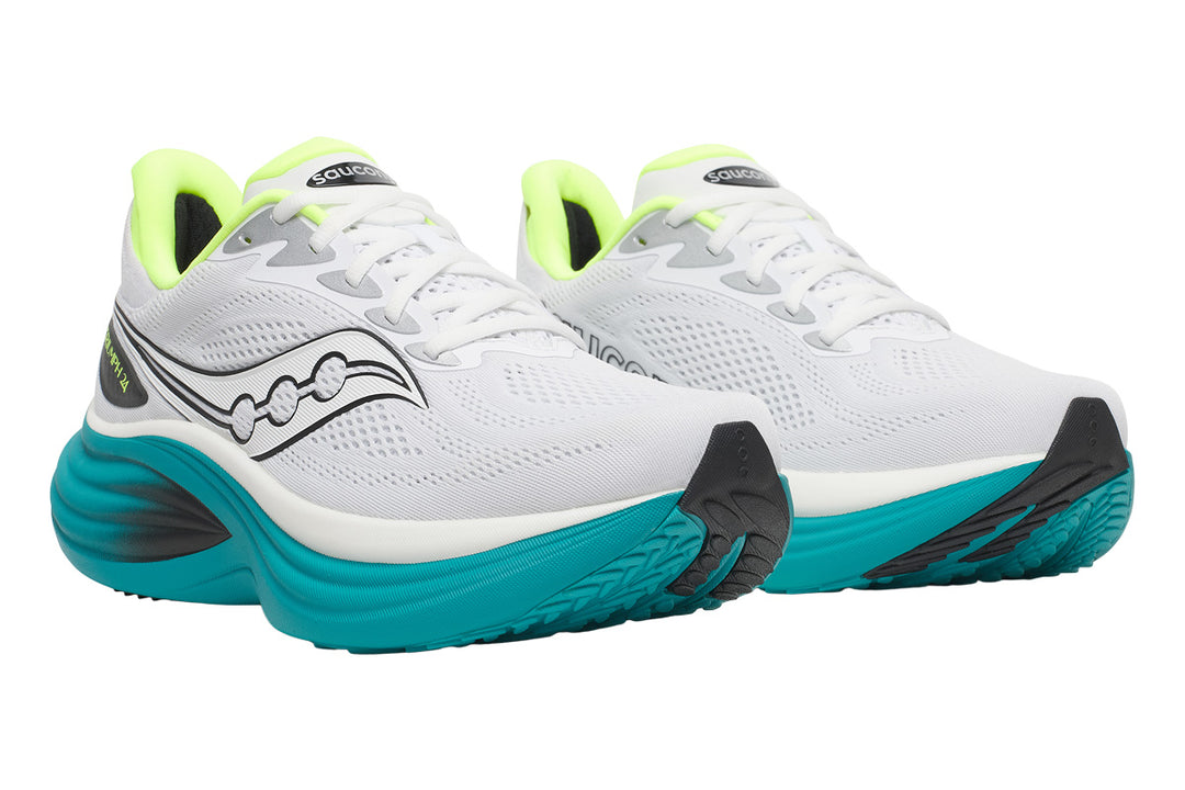 Saucony Triumph 24 D White/Tranquil Mens #color_grey-multi-blues-yellows