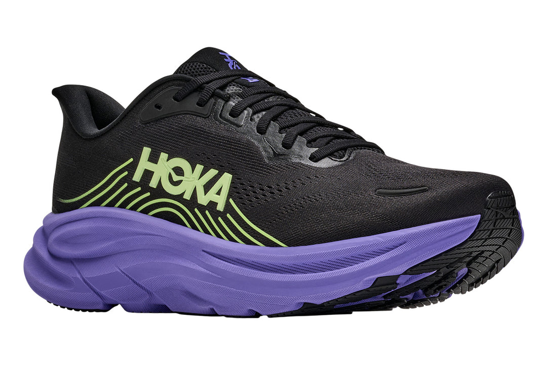 Hoka Clifton 11 D Black/Neon Yuzu Mens #color_black-multi-purples