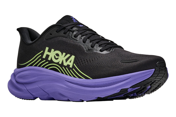 Hoka Clifton 11 D Black/Neon Yuzu Mens #color_black-multi-purples