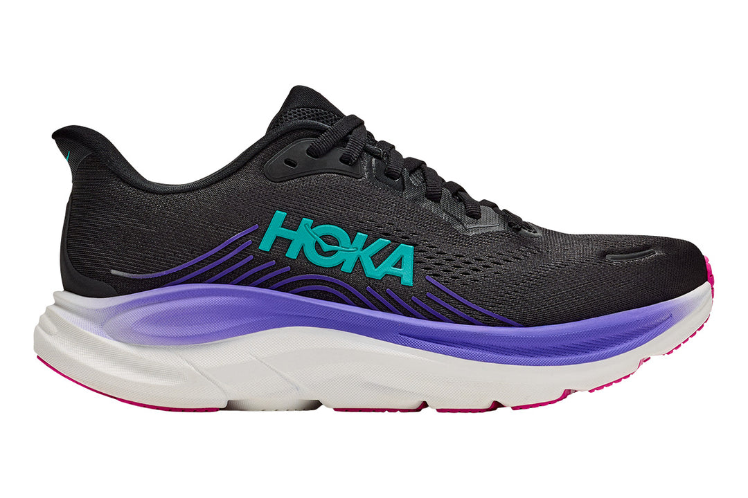 Hoka Clifton 11 B Black/Neon Nebula Womens #color_black-multi-purples