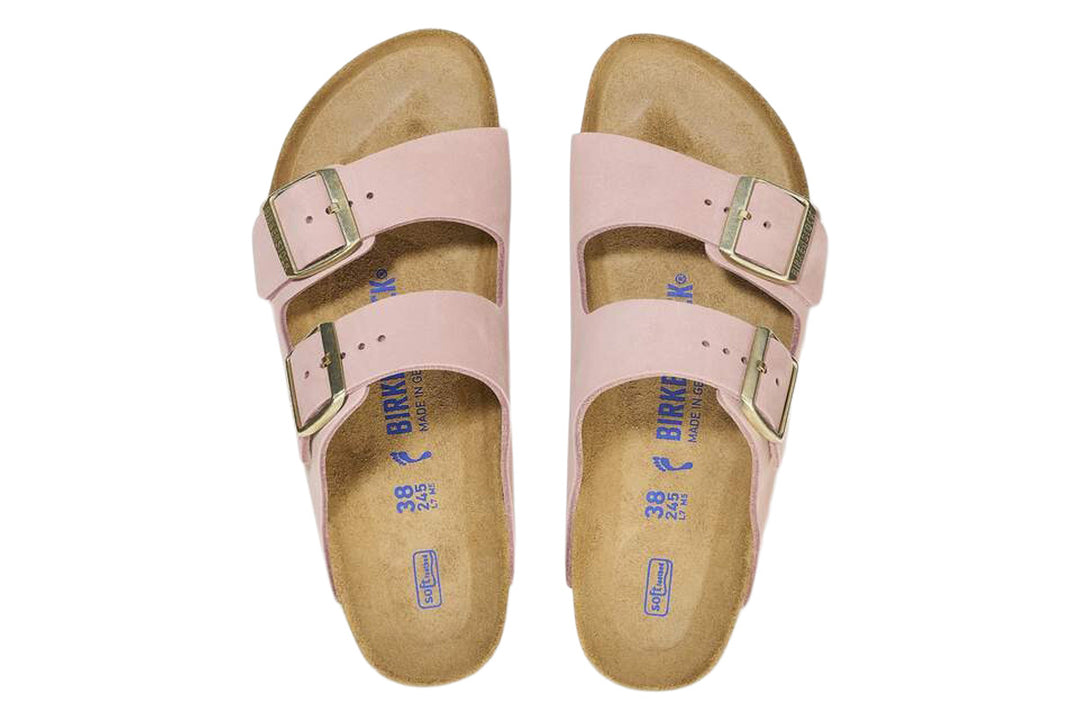 Birkenstock Arizona R Soft Footbed Soft Pink Nubuck Leather Womens #color_pink-soft-pink