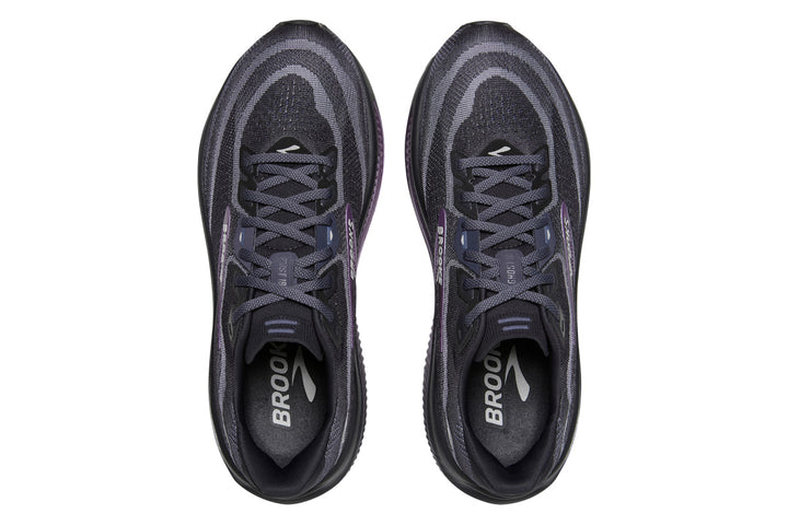 Brooks Ghost 18 D Ebony/Folkstone/Metallic Womens #color_black-multi-purples