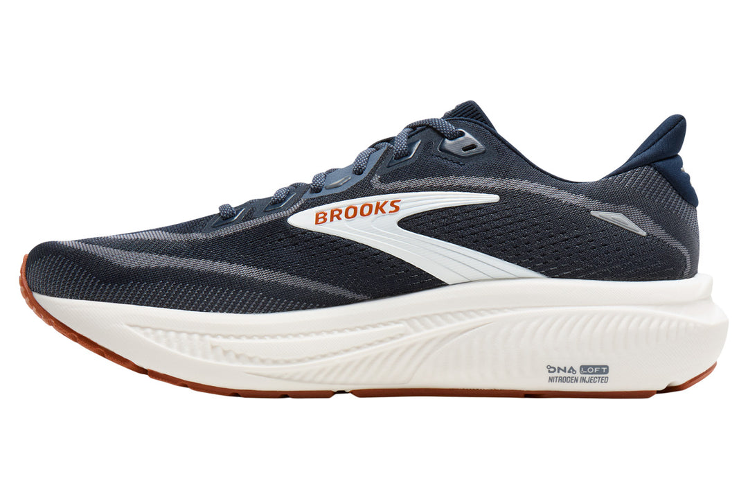 Brooks Ghost 18 D Navy Blazer/Red Earth/Black Mens #color_navy
