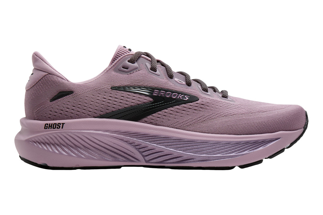 Brooks Ghost 18 B Elderberry/Black Womens #color_purple-mauve