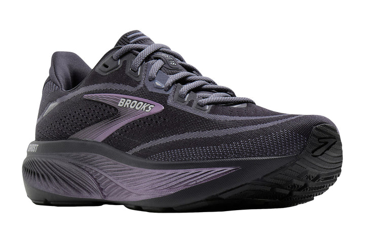 Brooks Ghost 18 D Ebony/Folkstone/Metallic Womens #color_black-multi-purples