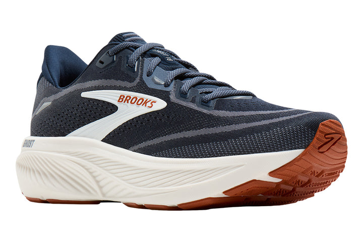 Brooks Ghost 18 D Navy Blazer/Red Earth/Black Mens #color_navy