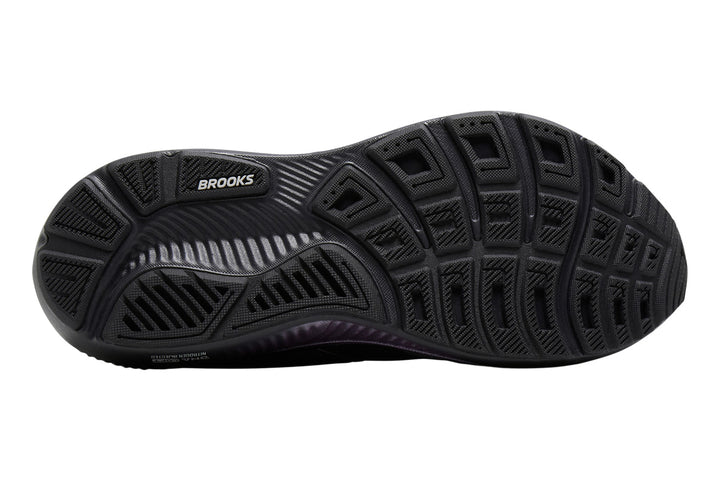Brooks Ghost 18 B Ebony/Folkstone/Metallic Womens #color_black-multi-purples
