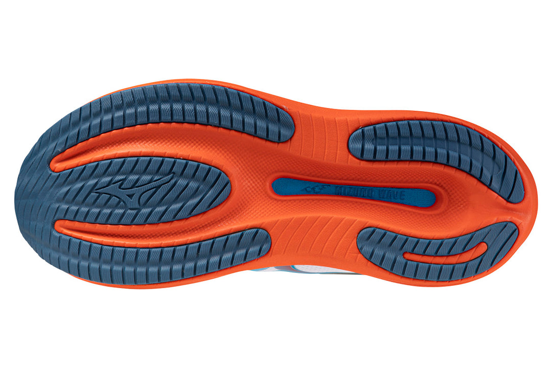 Mizuno Wave Rider 30 D White/Blue Jewel/Orange.com Mens #color_white-multi