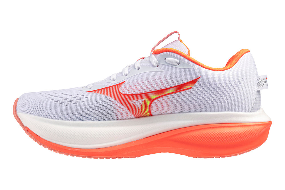 Mizuno Wave Rider 30 B White/Flamingo Coral/Lime Pulp Womens #color_white-multi
