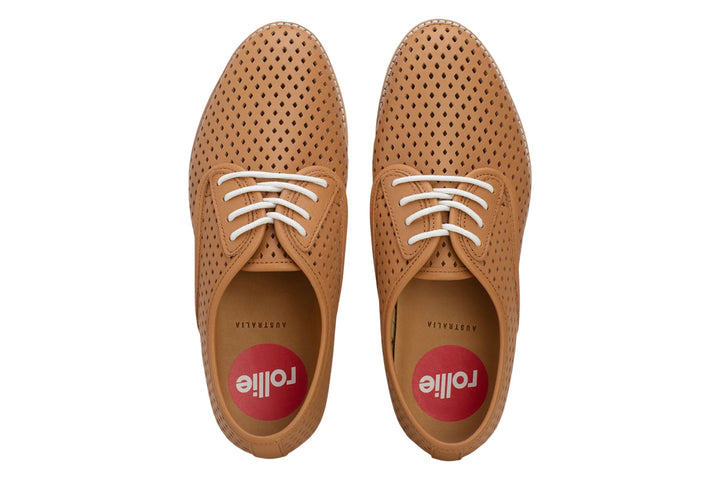 Rollie Nation Derby Punch Soft Tan Womens #color_brown-tan