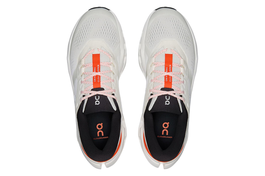 On Cloudrunner 3 D Ivory/Flame Mens #color_white