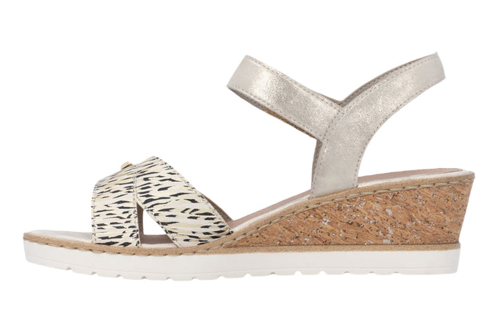 Remonte R6266 Beige/Gold Womens #color_metallic-multi