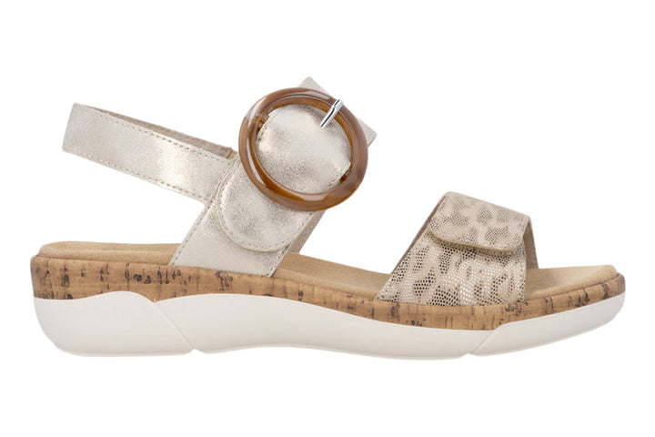 Remonte R6853 Beige Metallic Womens #color_metallic-multi