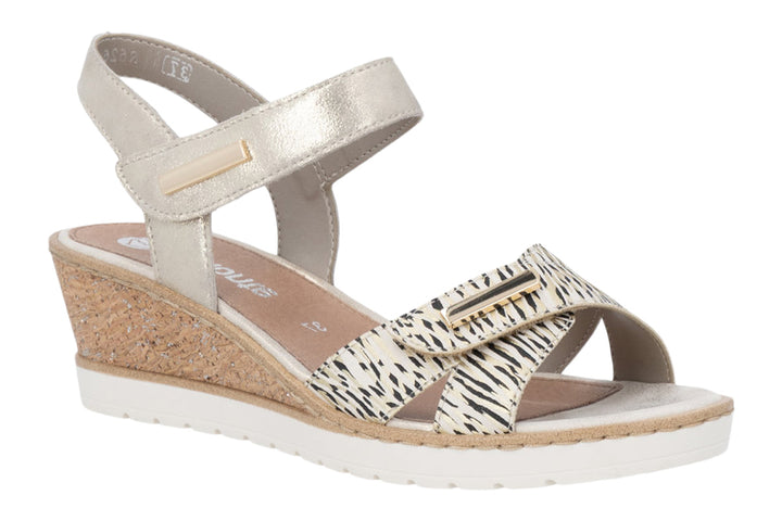 Remonte R6266 Beige/Gold Womens #color_metallic-multi