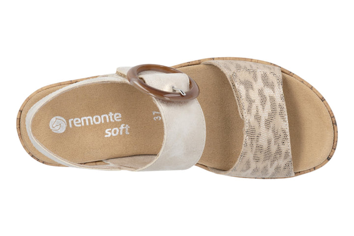 Remonte R6853 Beige Metallic Womens #color_metallic-multi