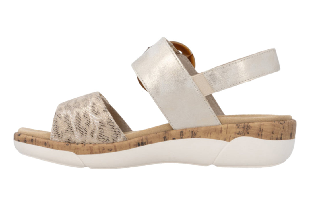 Remonte R6853 Beige Metallic Womens #color_metallic-multi