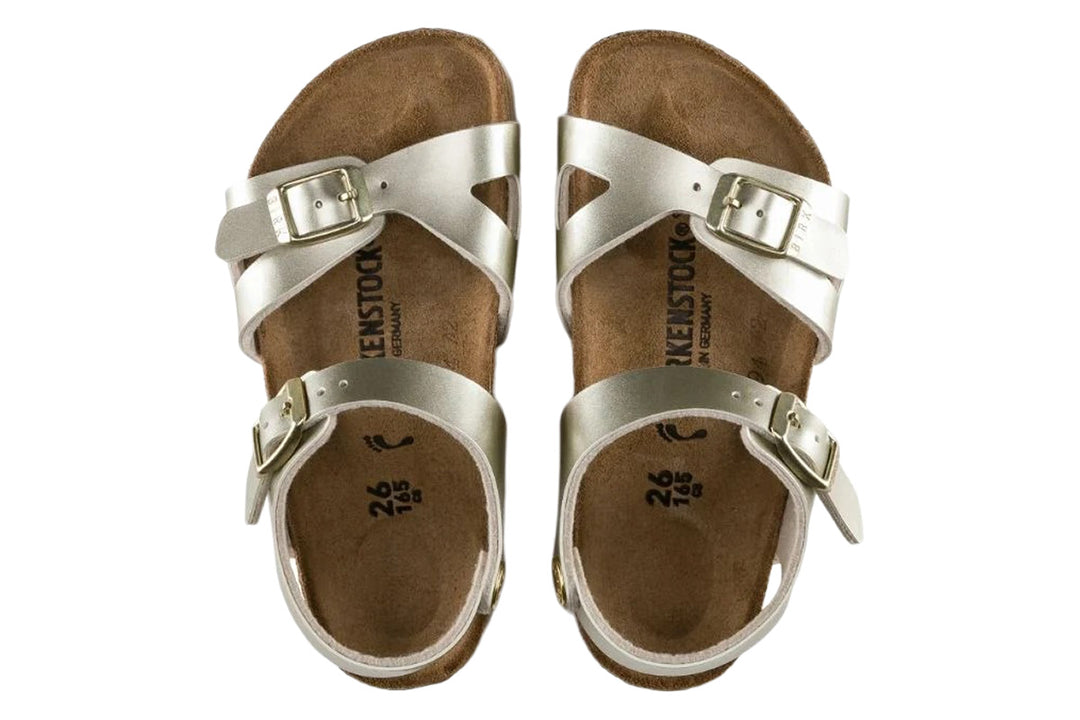 Birkenstock Rio R Electric Metallic Gold Birko-Flor Kids #color_metallic-gold