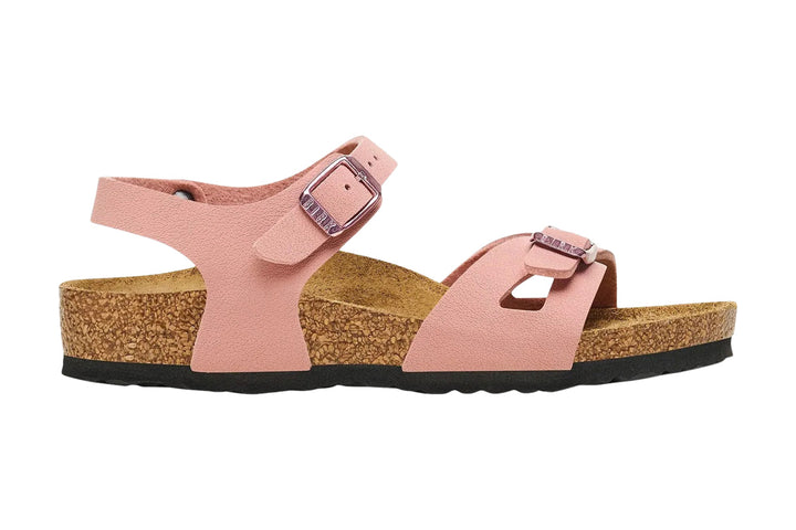 Birkenstock Rio N Pink Clay BirkiBuc Kids #color_pink