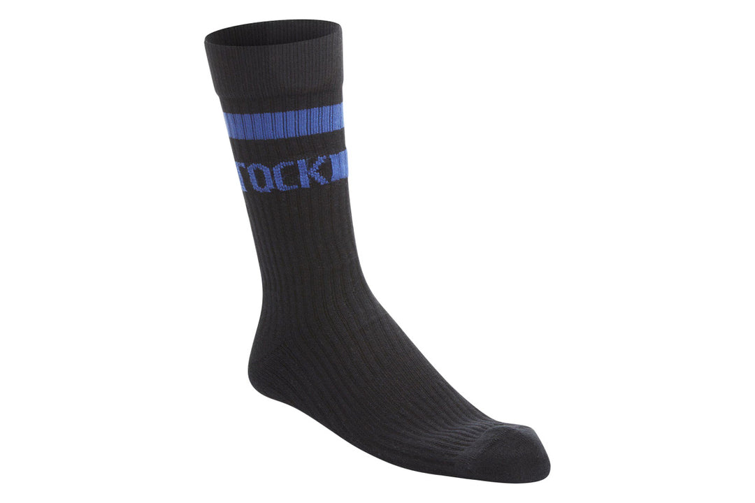 Birkenstock Cotton Crew Stripe Black/Blue Unisex #color_black