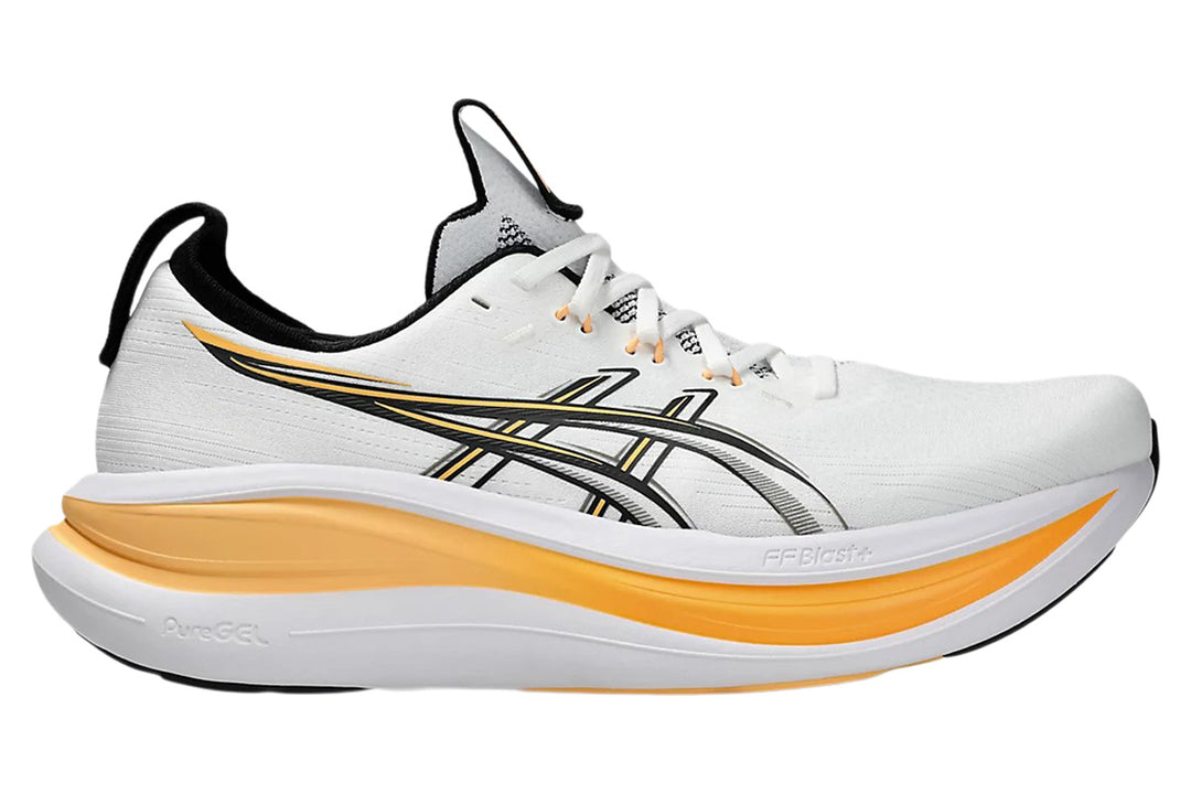 Asics Gel-Nimbus 28 D White/Stadium Orange Mens #color_white-multi-oranges