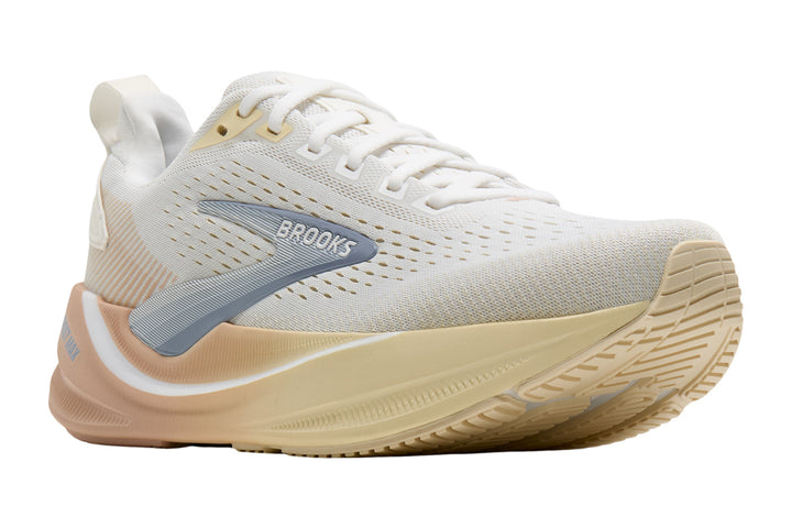 Brooks Ghost Max 4 D White/Rose/Rutabaga Womens #color_brown-beige