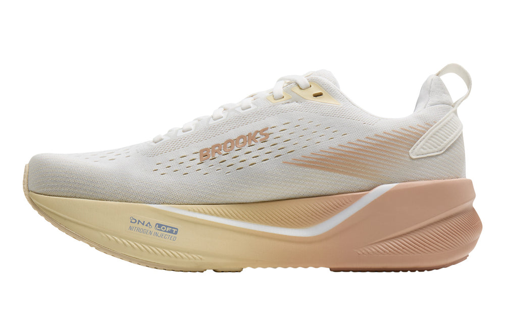 Brooks Ghost Max 4 D White/Rose/Rutabaga Womens #color_brown-beige