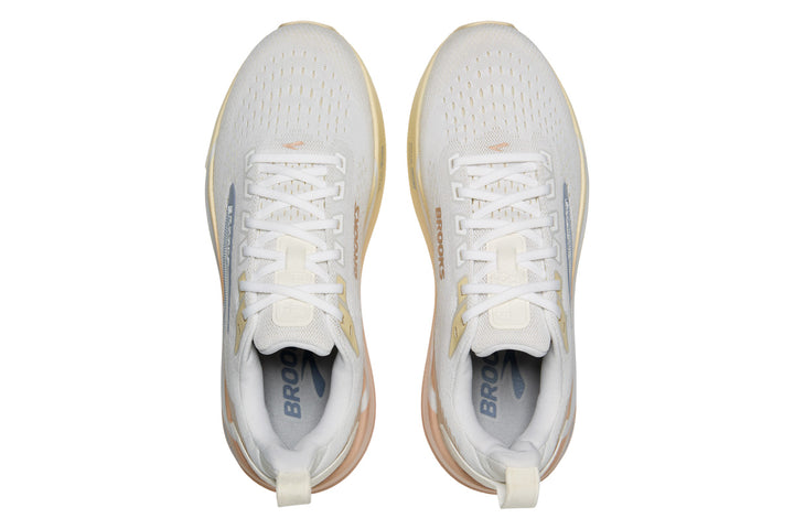 Brooks Ghost Max 4 D White/Rose/Rutabaga Womens #color_brown-beige