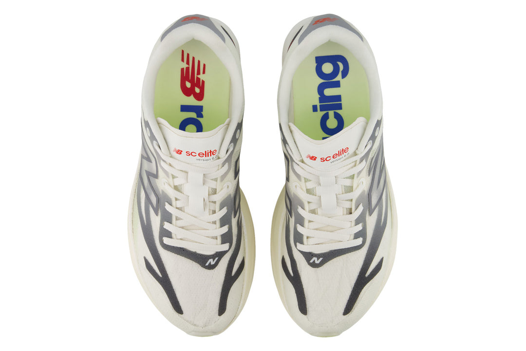 New Balance SuperComp Elite v6 B Grey Matter/Neo Flame Womens #color_white-multi