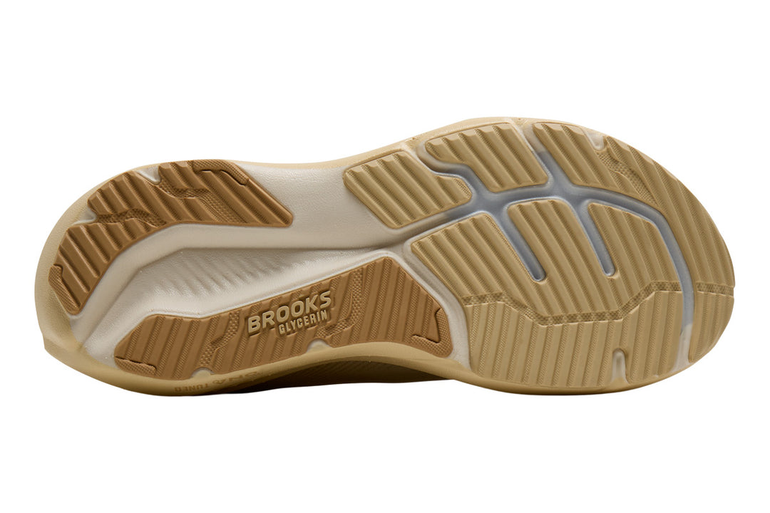 Brooks Glycerin 23 B Wood Ash/Bronze/Clear Womens #color_brown-beige