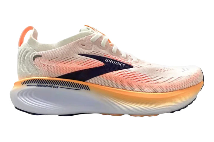Brooks Adrenaline GTS 25 B Oyster Mushroom/Peach/Grape Womens #color_grey-multi