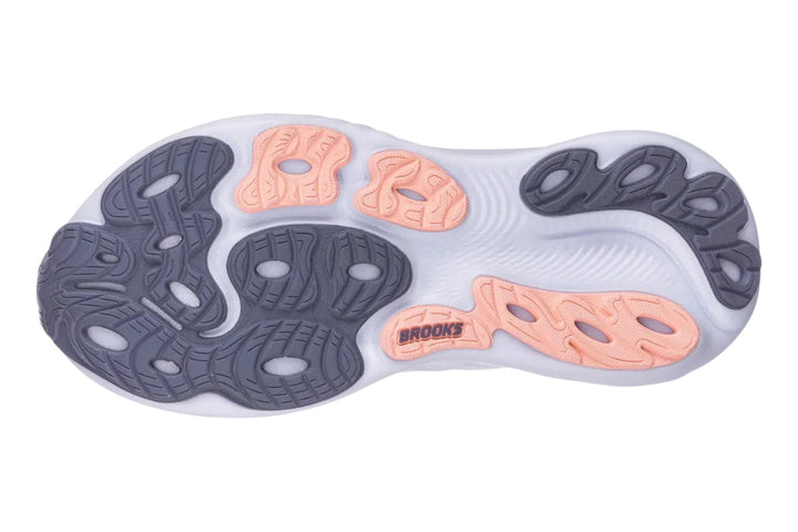 Brooks Adrenaline GTS 25 B Oyster Mushroom/Peach/Grape Womens #color_grey-multi