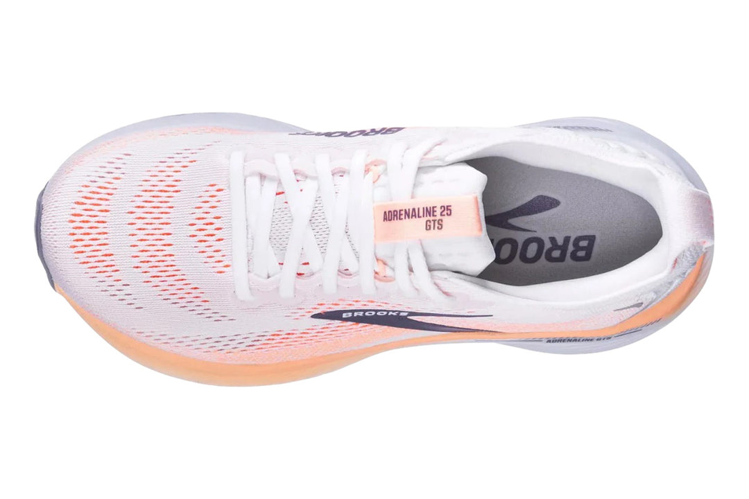 Brooks Adrenaline GTS 25 B Oyster Mushroom/Peach/Grape Womens #color_grey-multi