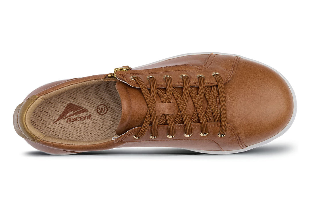 Ascent Stratus Zip Wide E Tan Womens #color_brown-tan