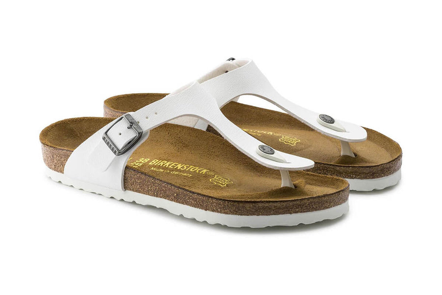 Birkenstock Gizeh R White Birko-Flor Womens – FootMotion