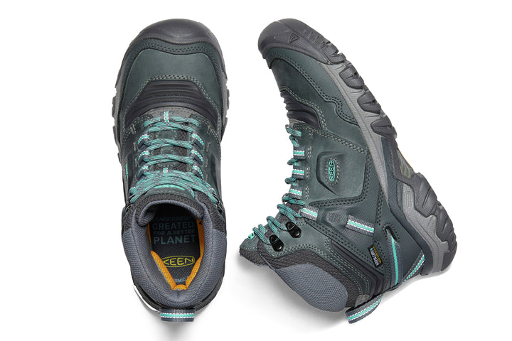 Keen Ridge Flex WP Mid B Steel Grey Porcelain Womens #color_grey-multi-white