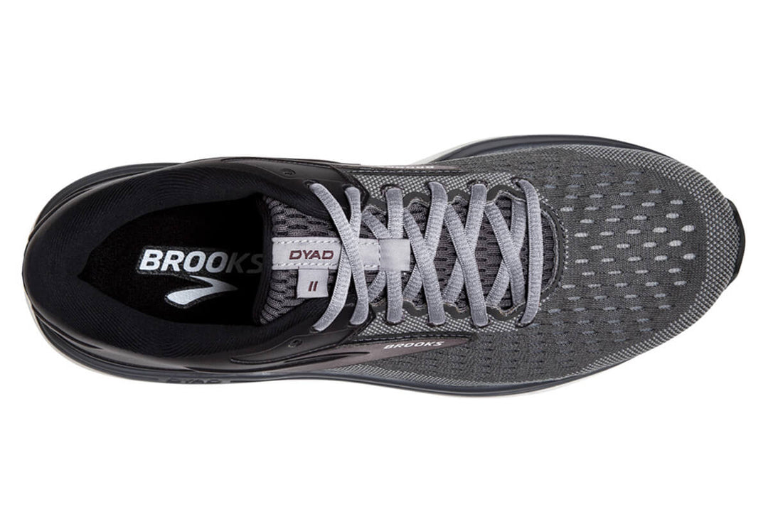 Brooks Dyad 11 2E Blackened Pearl/Red Mens #color_black-multi-reds-oranges
