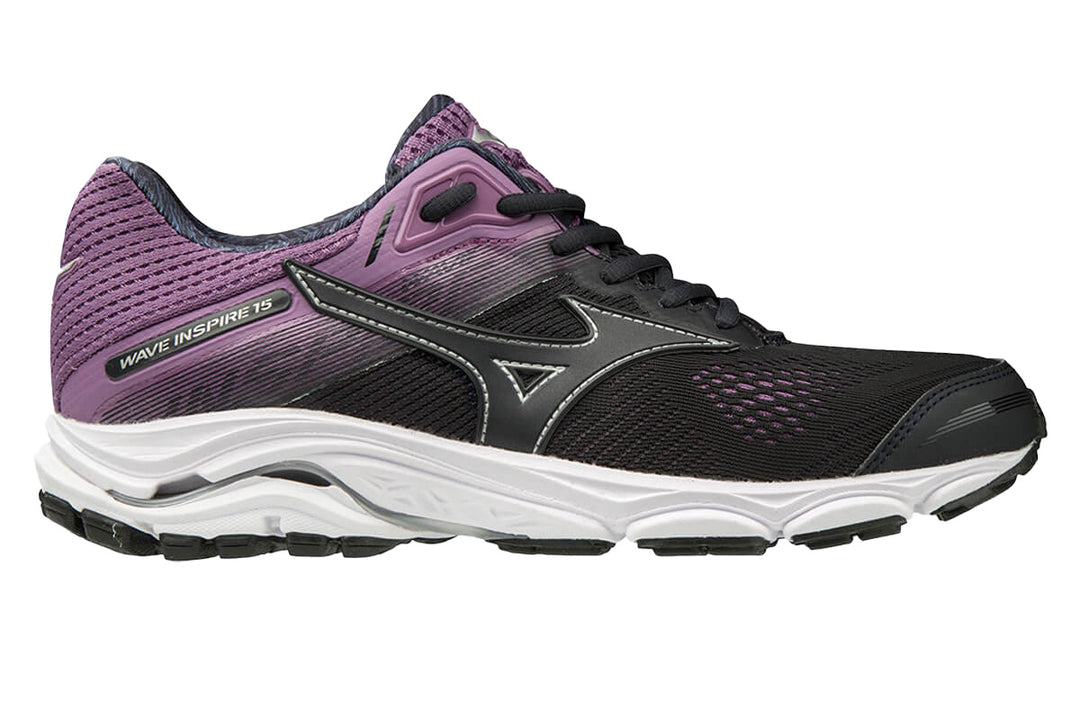 Mizuno Wave Inspire 15 B Blue Graphite/chinese Violet Womens #color_blue-multi-pinks-purples
