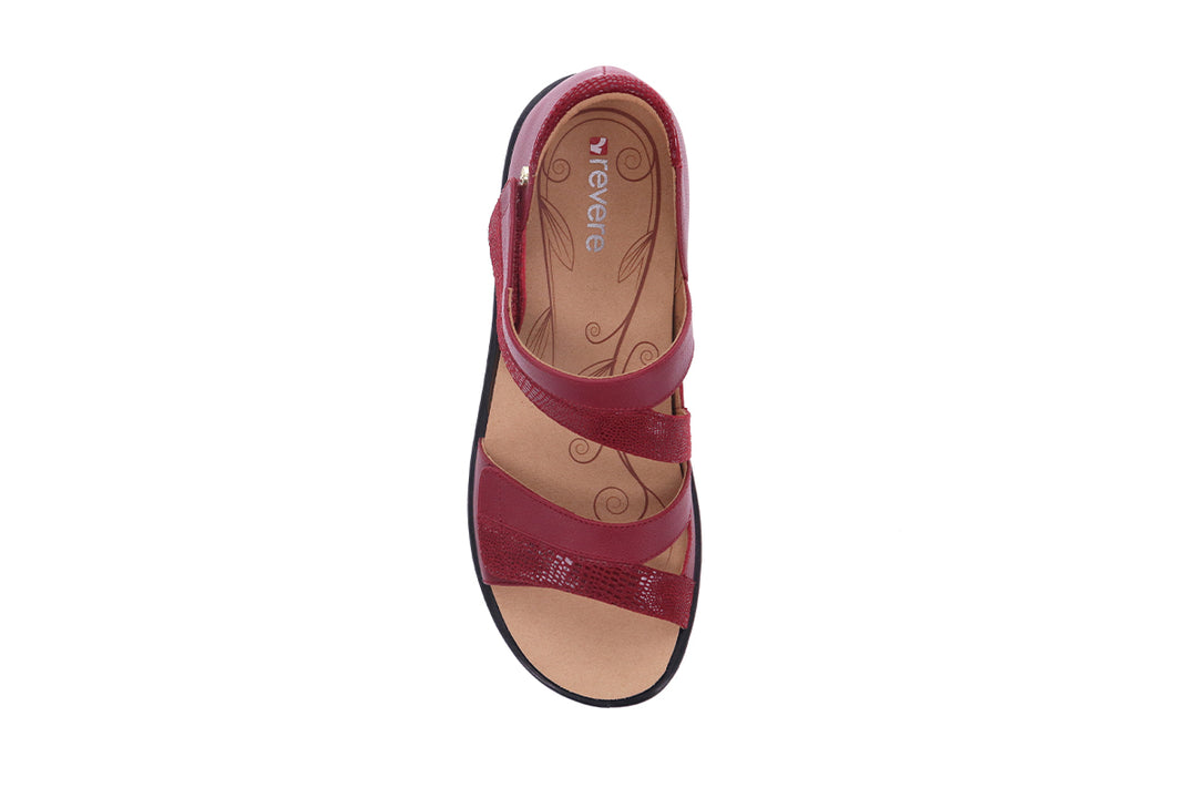 Revere Mauritius W Cherry French/Cherry Lizard Womens #color_red