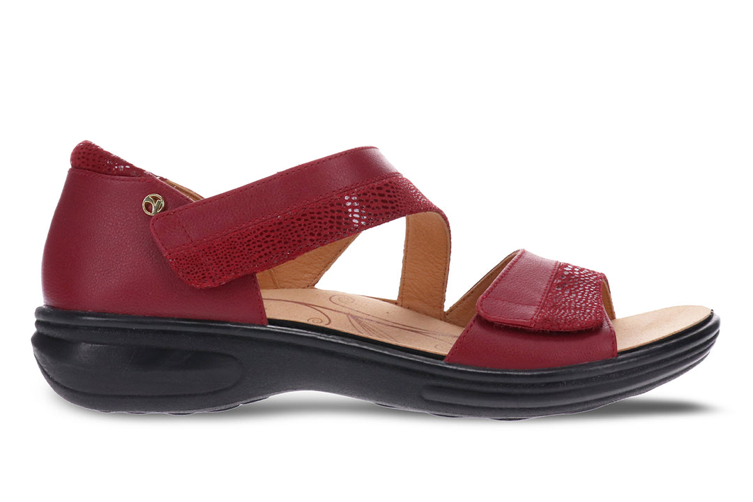 Revere Mauritius W Cherry French/Cherry Lizard Womens #color_red